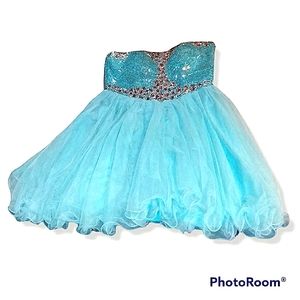 * BLONDIE NITES: PROM DRESS SIZE 13 TEAL